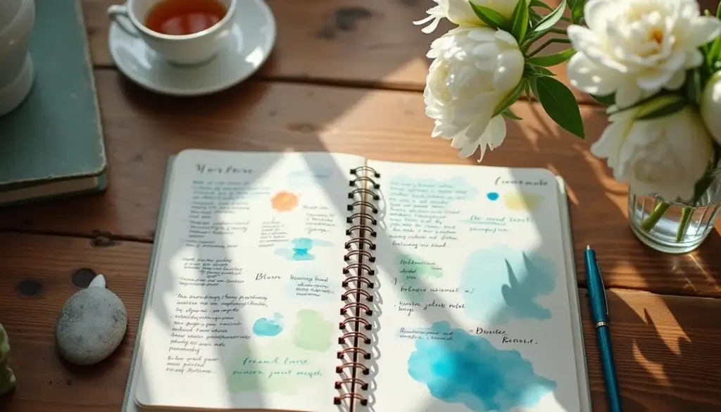 Creative journaling notes ideas displayed in an organized and inspiring journal spread