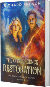 Restoration book mockup | Richard French The Convergence: Restoration Book mockup
